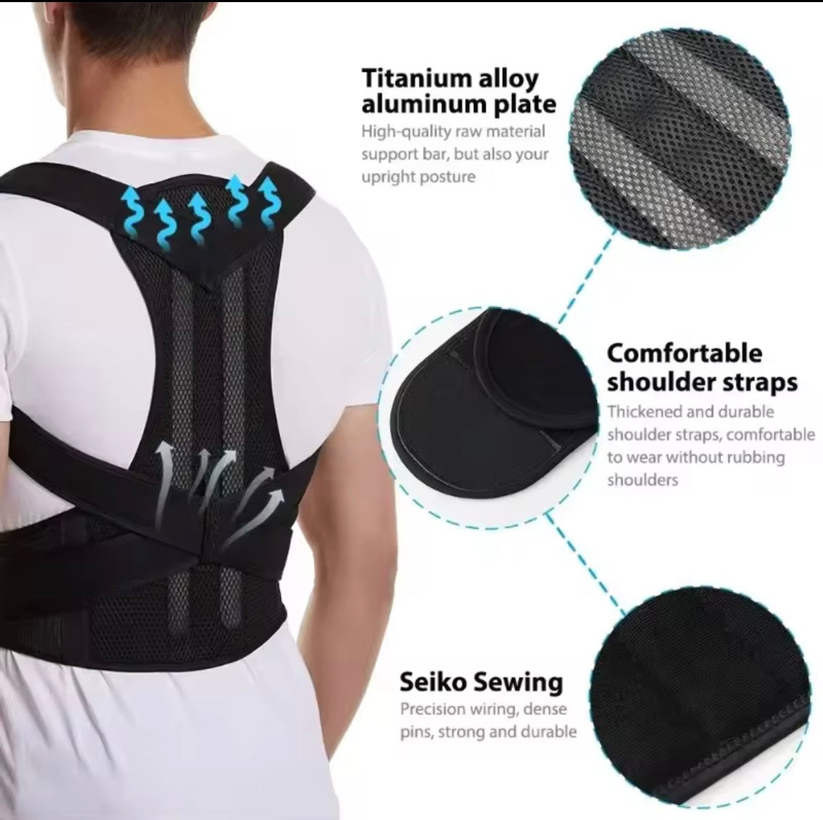 Fix your posture in 10 minutes a day- Adjustable back brace