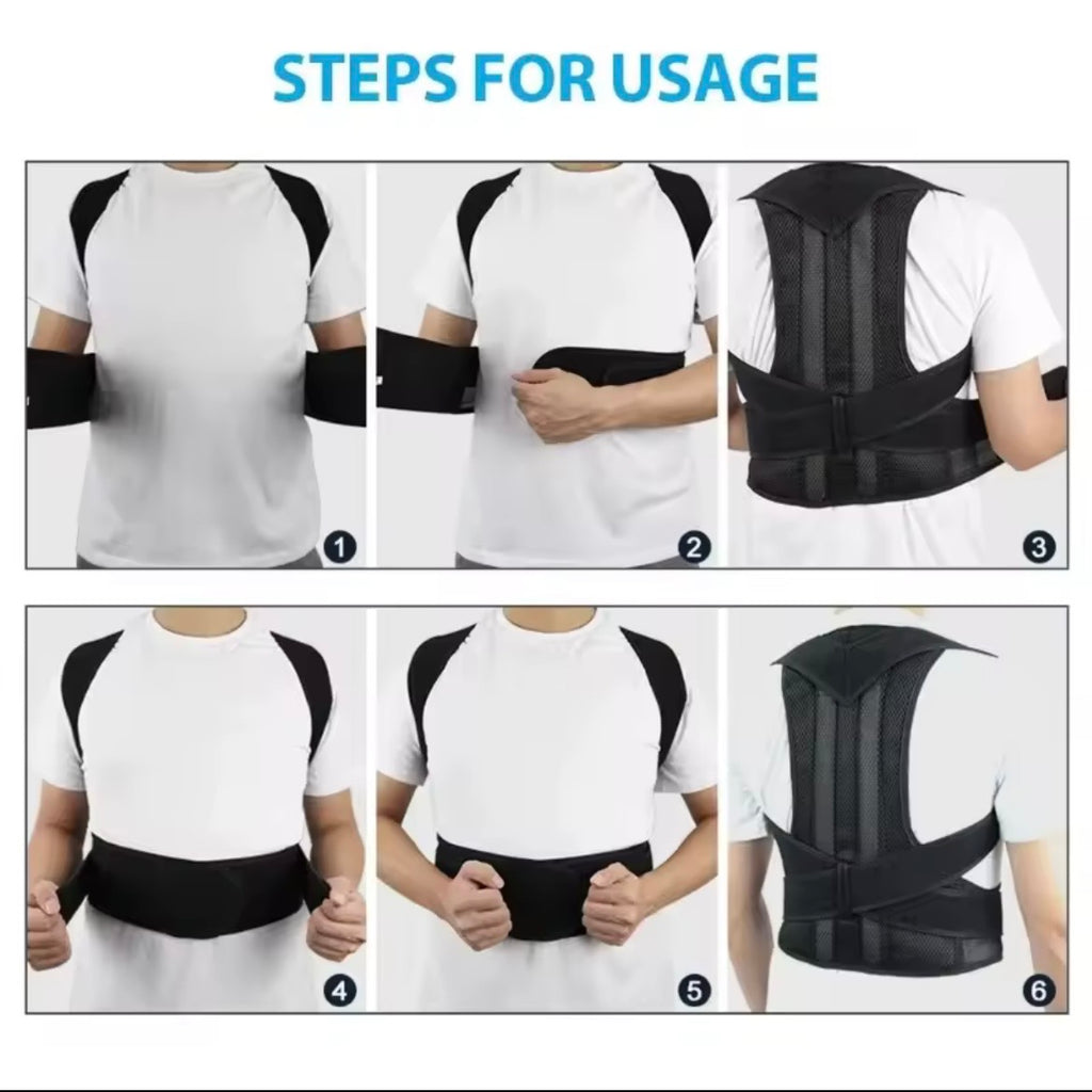 Fix your posture in 10 minutes a day- Adjustable back brace